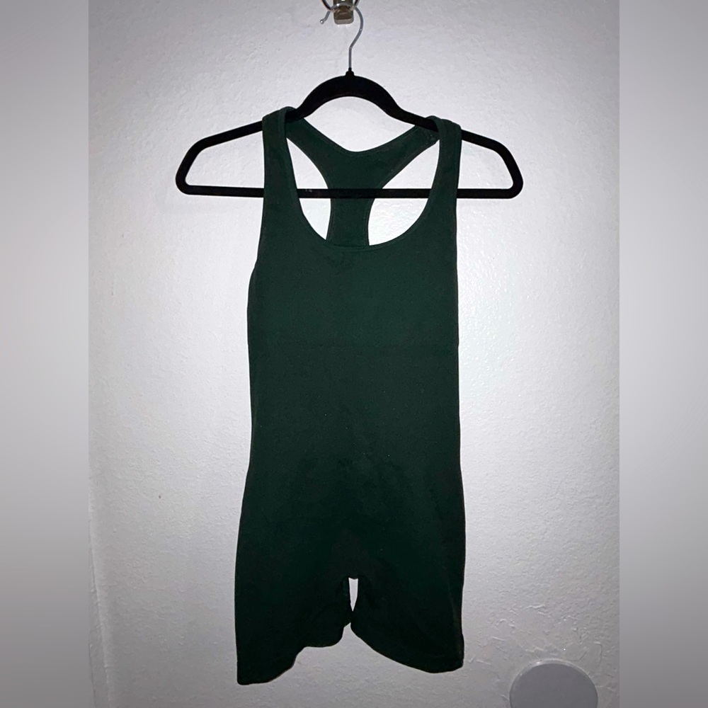 Women's Green Workout Romper